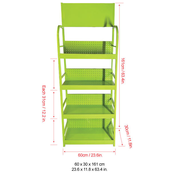 4-Tier Large Green Rack for Multipurpose