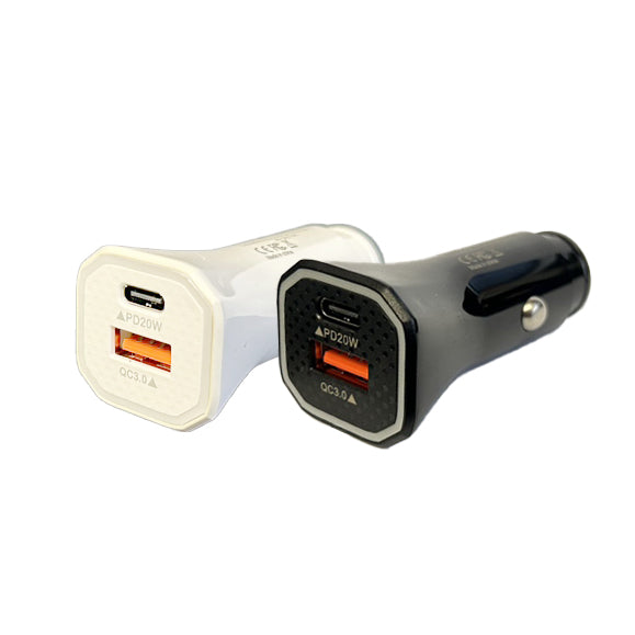 Max Power - 40W 2-Port Type-C(PD) TYPE-A(QC3.0) Car Charger