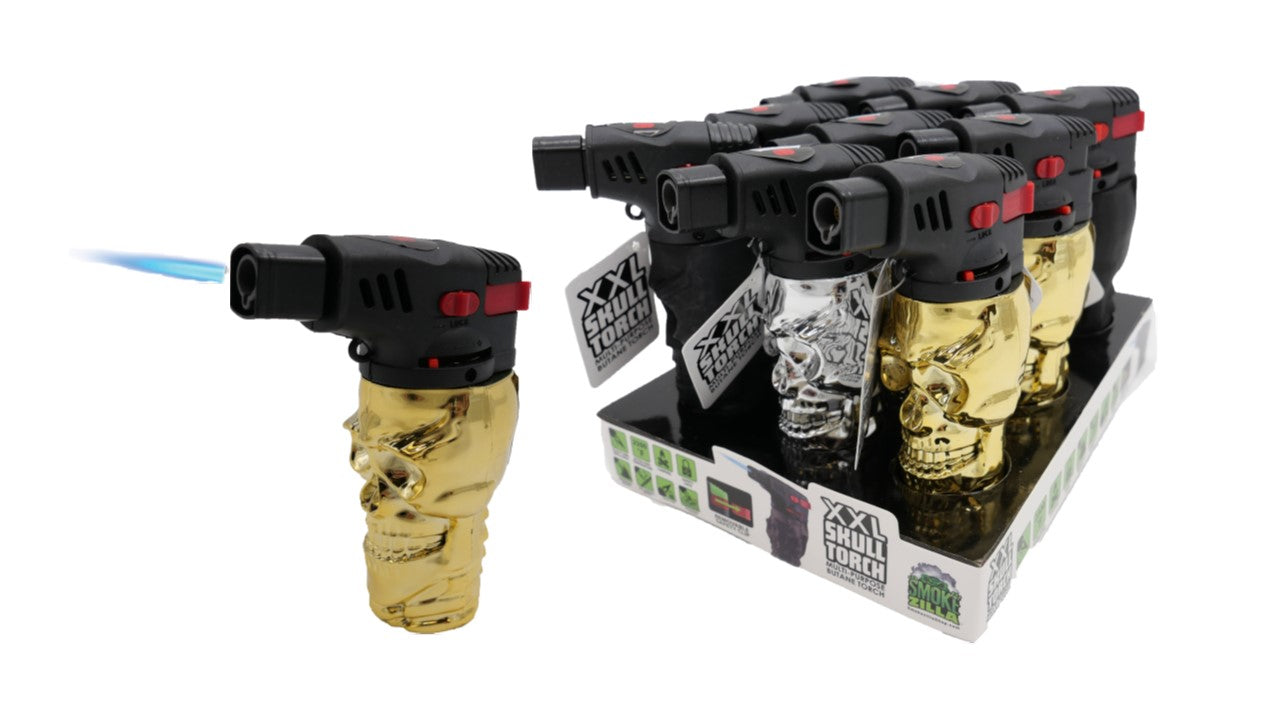 41422 - Metallic Sugar Skull Torch