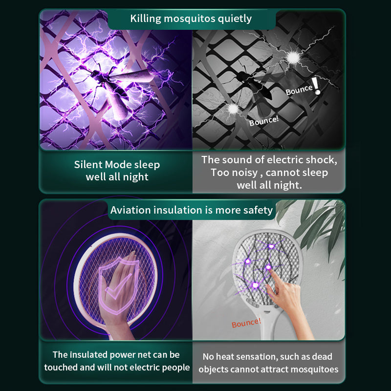 Electric Bug Zapper Swatter Racket