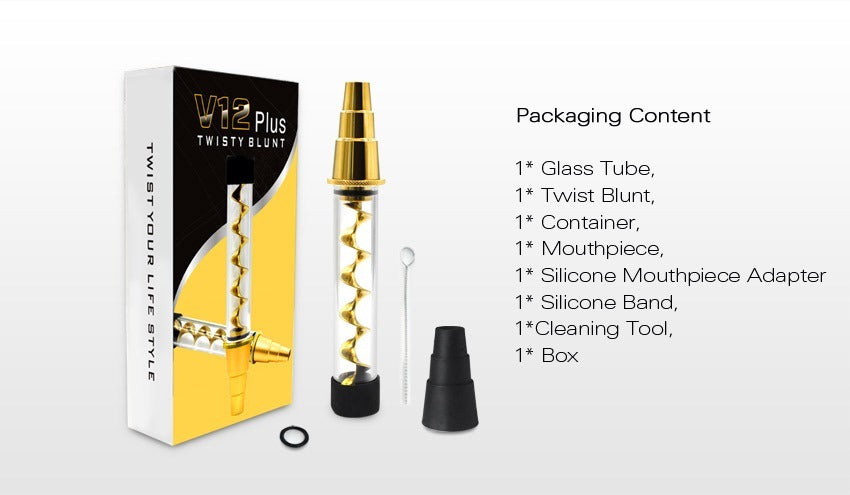 V12 Plus Twisty Glass Blunt