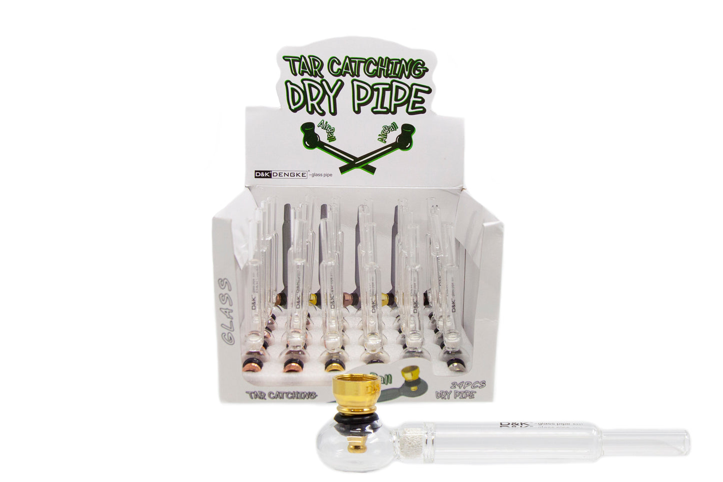 DK8331 - D&K Glass Dry Pipe with filter