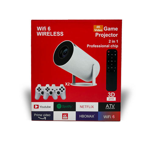 4K Video Game Projector (2 in 1 Professional chip)