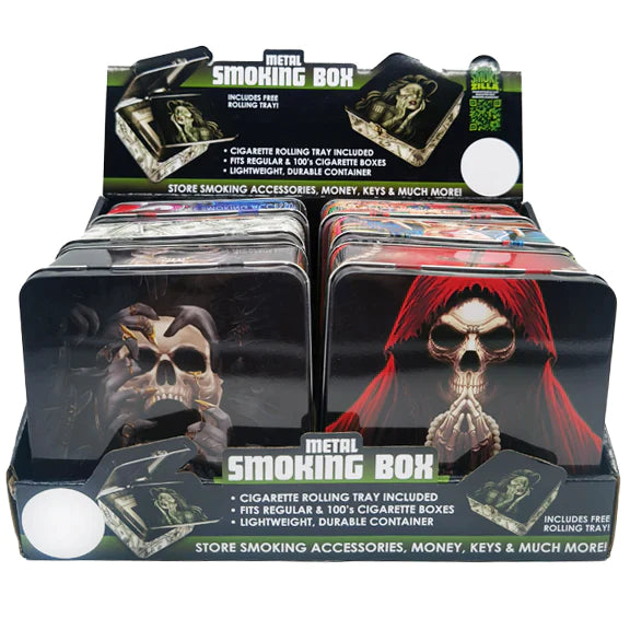 METAL SMOKING BOX 23253