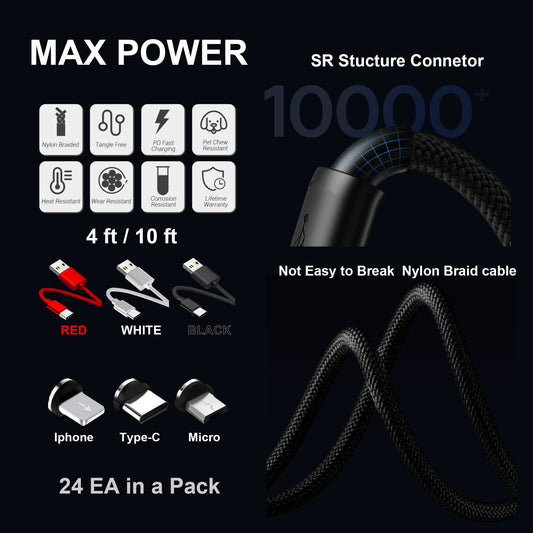 Max Power 1.2M USB-Micro Cables